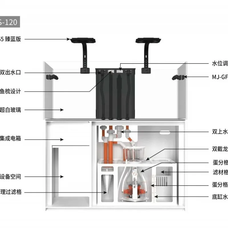

Custom Ultra Clear Glass Large Salt Water Aquarium Fish Tank Marine Aquarium for Marine