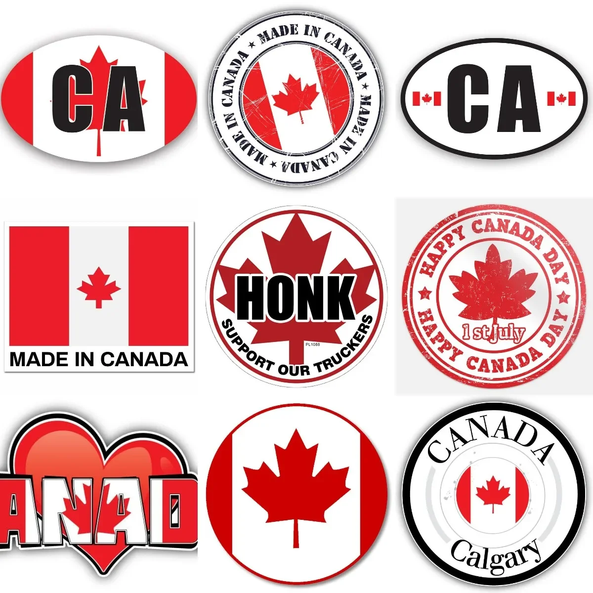 

Canada Flag Maple Leaves Rotundity Sticker for Covered Scratch Decorate Wall Room Truck Camper Van Bicycle Bumper Car Helmet