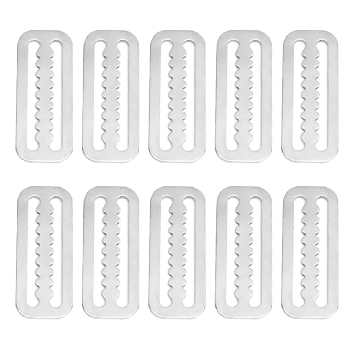 10Pcs 2 Inch Diving Webbing Belt Slide Stopper Weight Retainer Clips with Teeth for Standard 2 Inch (5.1cm)Webbing Belts