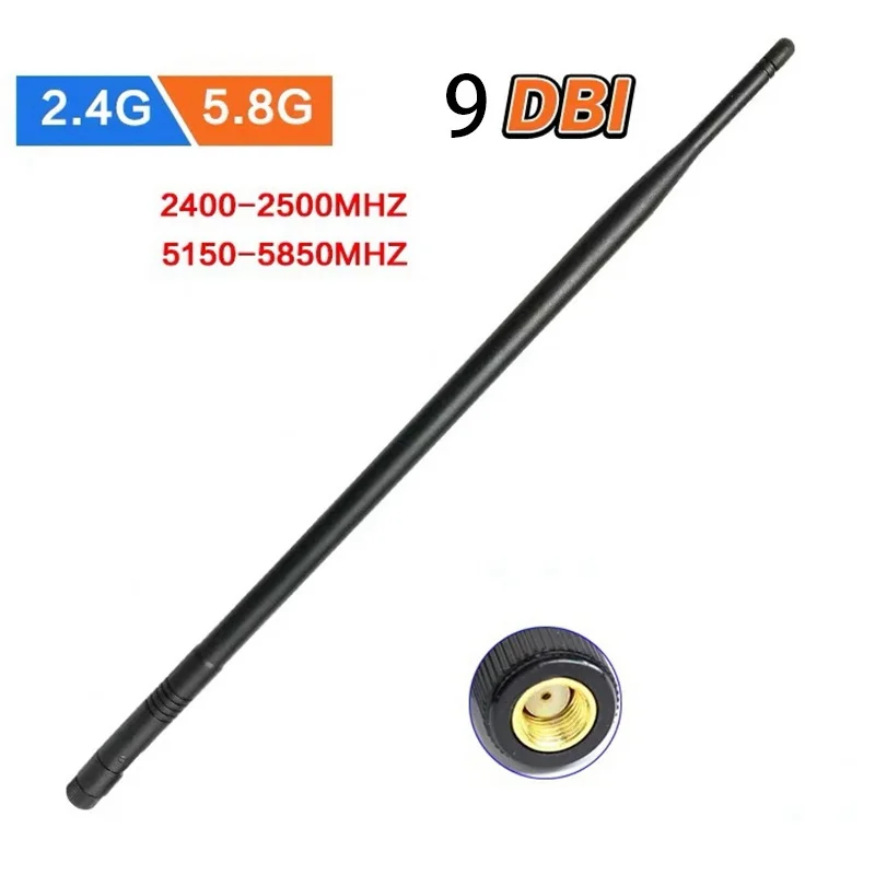 1pcs 9dbi RP-SMA Dualband 2,4 GHz 5GHz High Gain WLAN Router Wireless Tilt Antenne