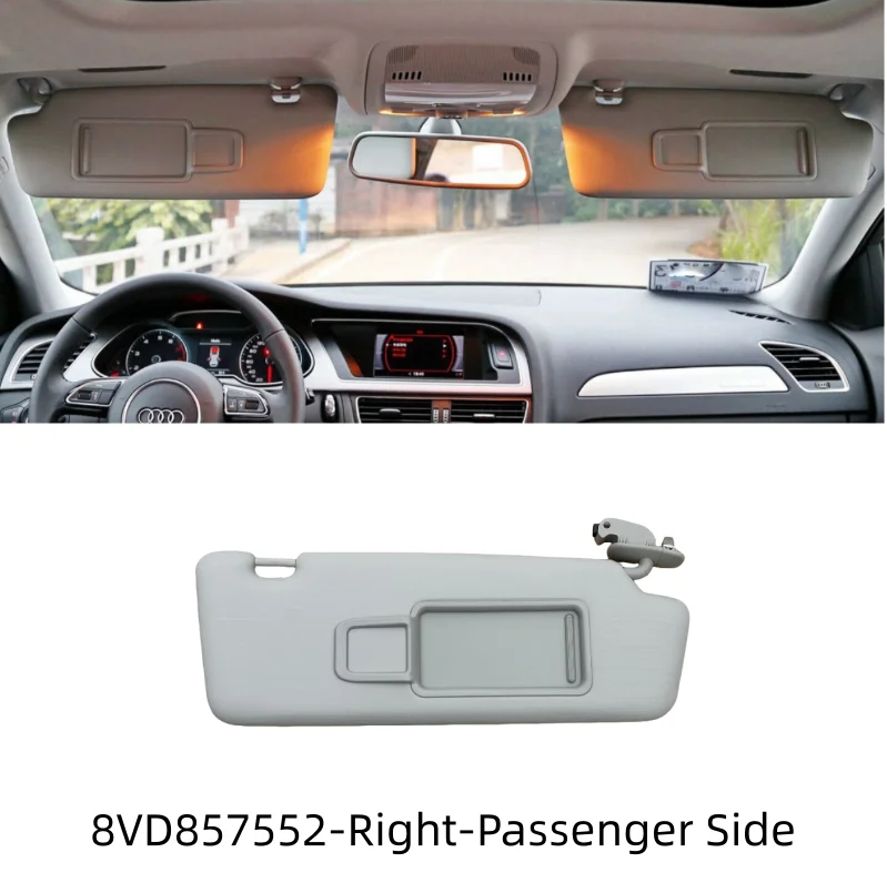 Sun Visor for For A1 For A3 For A4 Q3 Q5 LH RH Side with Built-in Makeup Mirror 8VD857551 8VD857552 OE Replacement Part