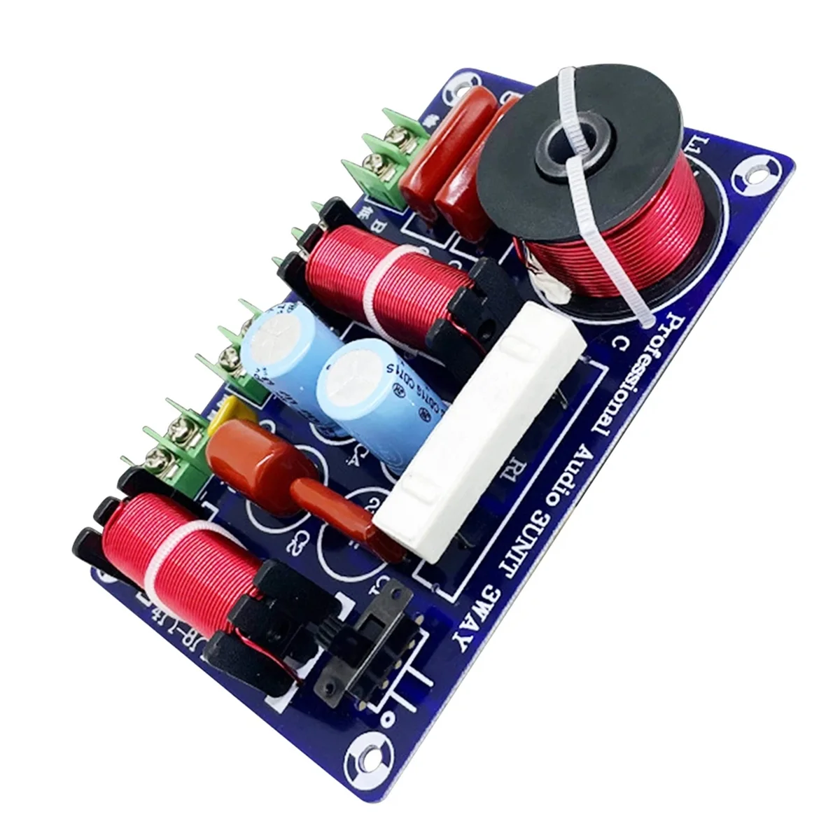 2PCS 3-Way 250W 850/5200Hz Frequency Divider DIY Speaker Filter Circuit Treble Medium Bass Hifi Stereo Audio Crossover