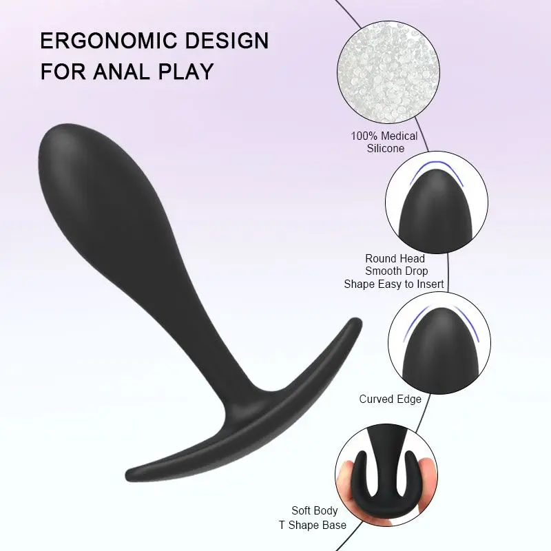 Anal Silicone Plug for Woman Female Soft Dilator Annal Butt Toys Sports Analplug Butt​plug Kit Tool Beginners Sex​ Tooys XXL Man