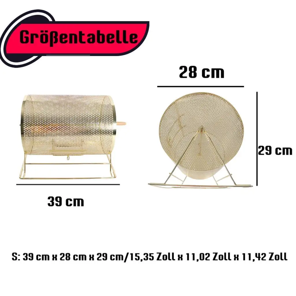 Metal Raffle Drum with Wooden Handle for Party Games Lottery Drawing Prize Wheel Rotating Equipment