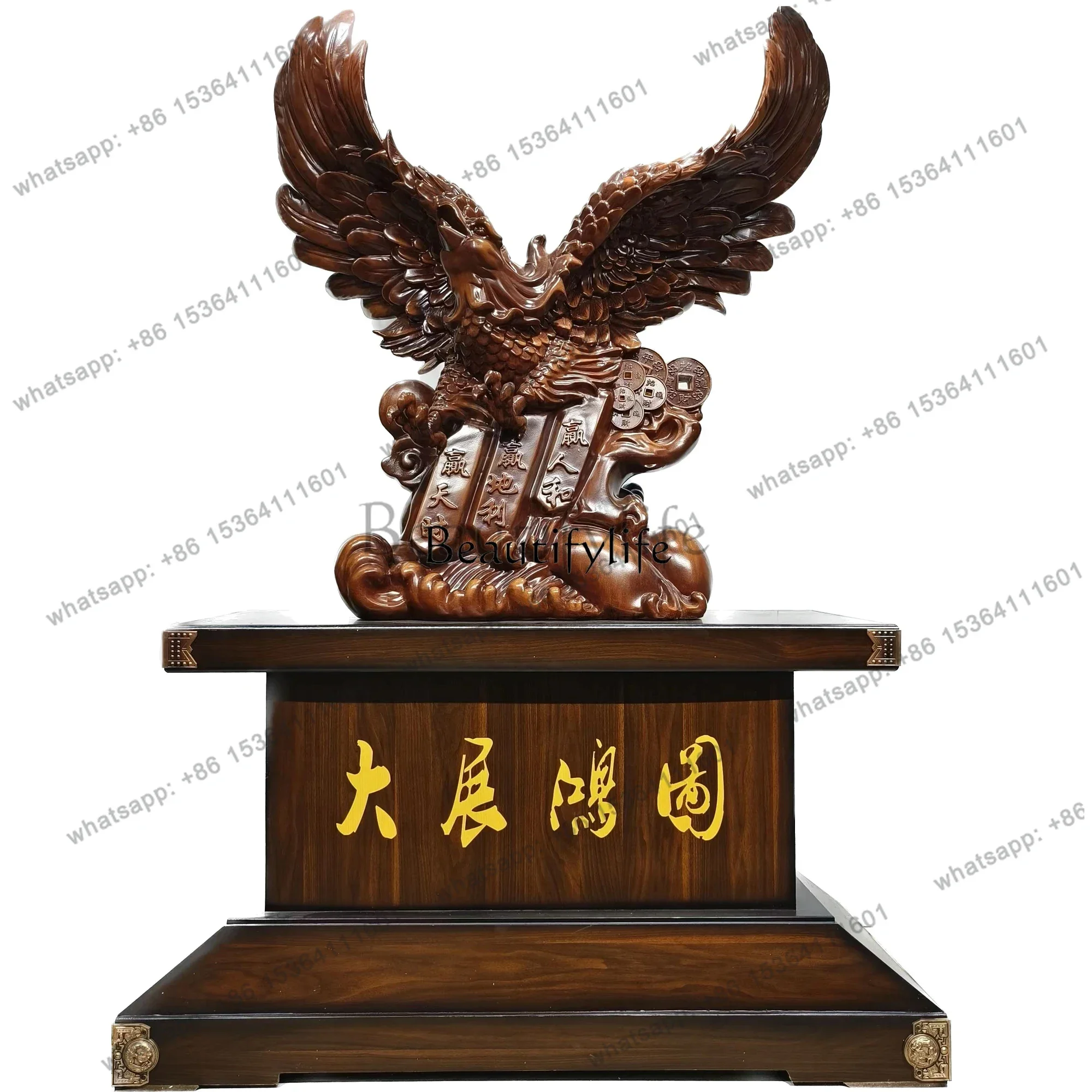 Factory Direct Eagle Floor Ornament Grand Opening Company Celebration Housewarming Wealth-Attracting Gift