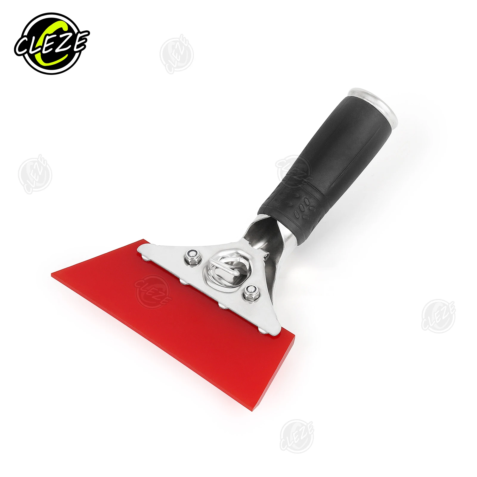 CLEZE Window Tint Squeegee Ergonomic Short Handle Plastic Silicone Water Removal Tool for PPF Film Car Wrapping Lightweight