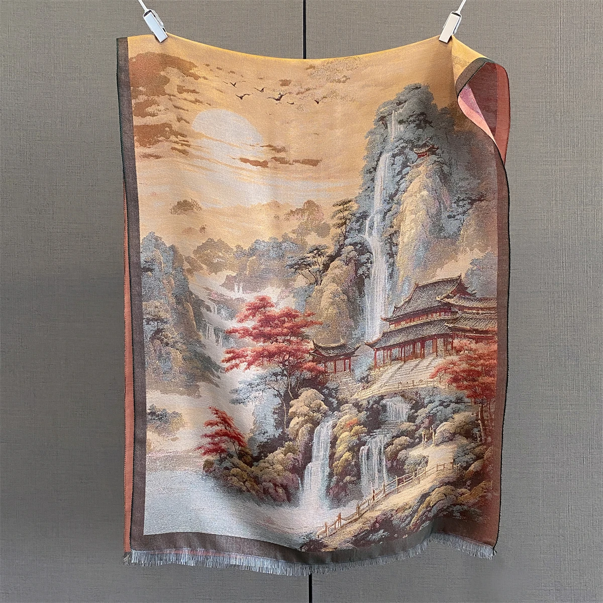 

Осень/зима, роскошный теплый шарф для женщин, длина, шаль с кисточками, имитация кашемира, пашмина, холодостойкое ветрозащитное одеяло