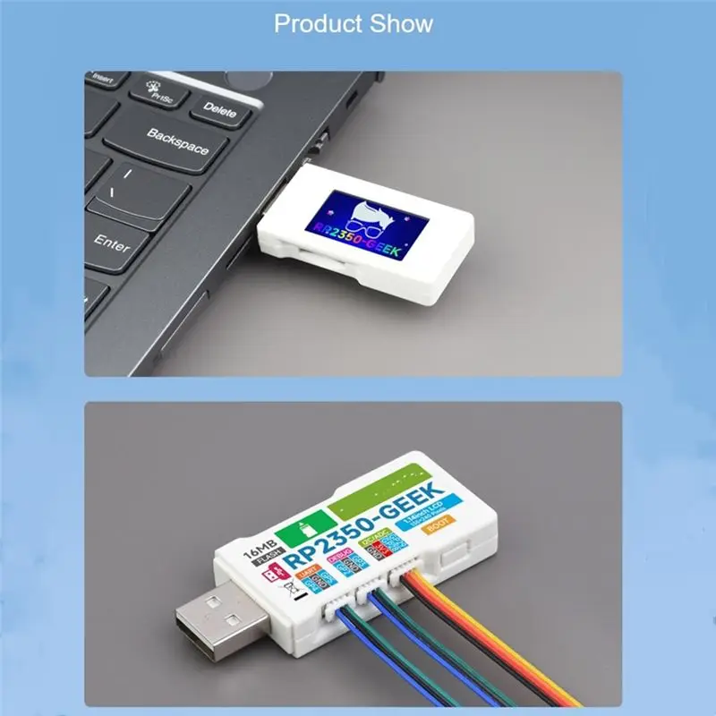 [HOT!A34R】 RP2350-GEEK Development Board, Based On RP2350 Microcontroller, With 1.14Inch 65K Color LCD, USB Debugging Downloader