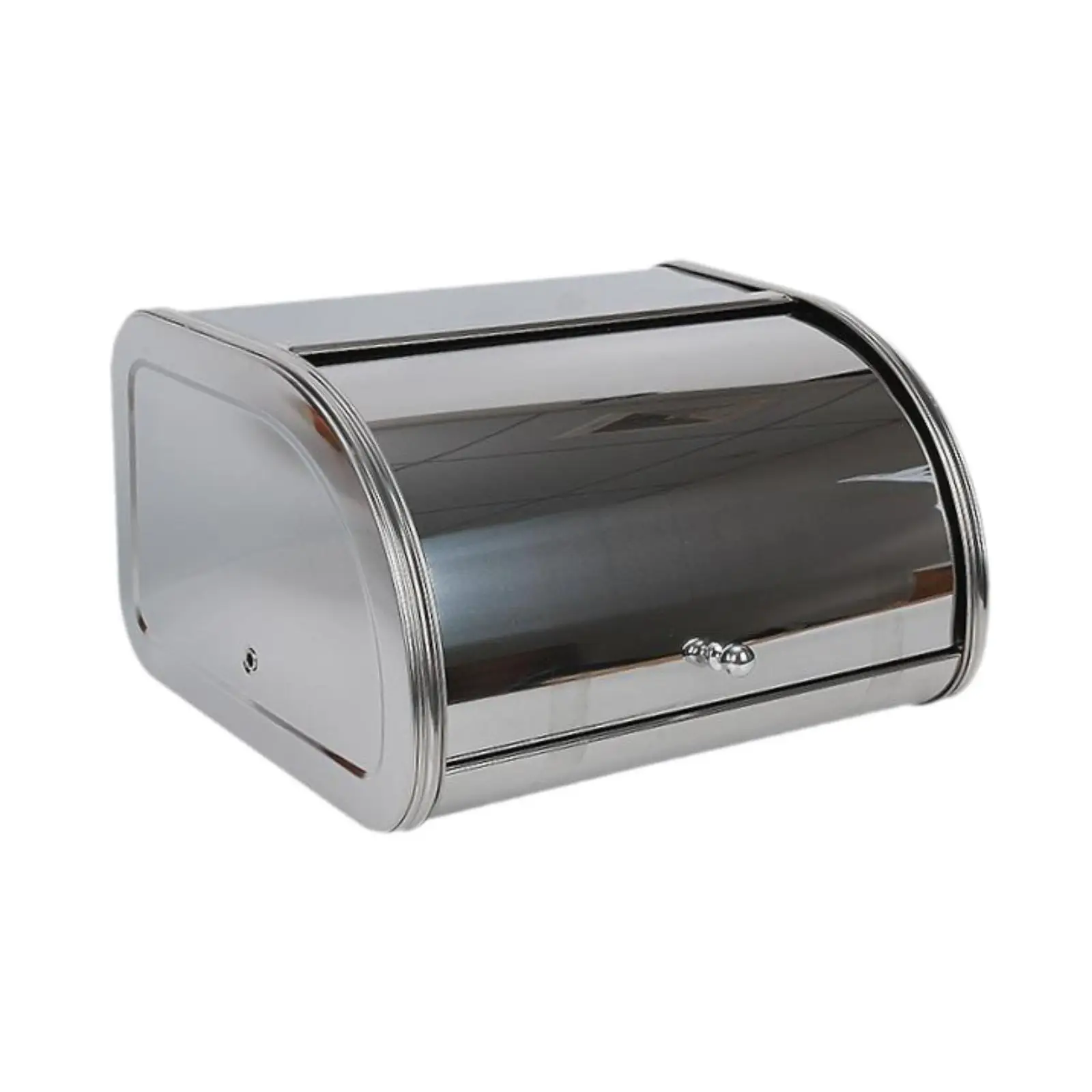Bread Box with Roll Top Lid Bread Container for Coffee Shop Table Bakery