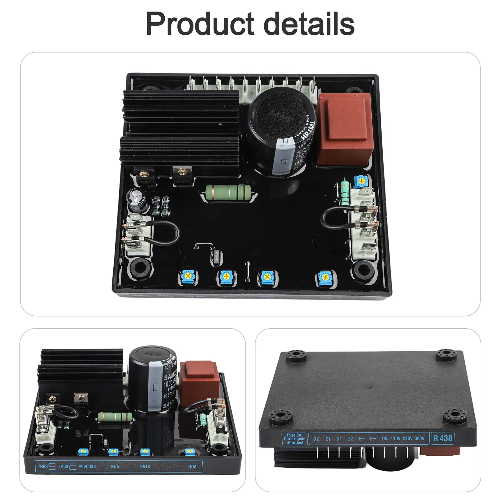 

AVR R438 Automatic Voltage Regulator For Leroy Somer Generator For 1000 Series Generators 2000 Series Generators 3000 Series