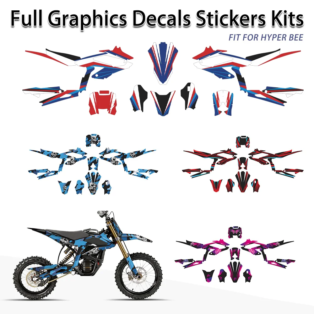 Fit For Surron Hyper Bee Graphics Electric Dirt Bike Stickers Background Decoration Protection Sticker