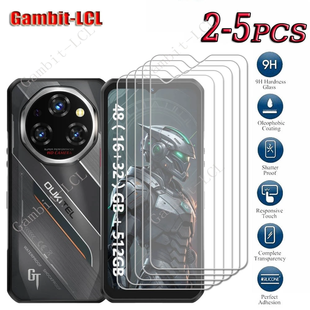 2-5PCS 9H HD Tempered Glass For Oukitel WP62  ON OukitelWP62 Screen Protector Cover Film