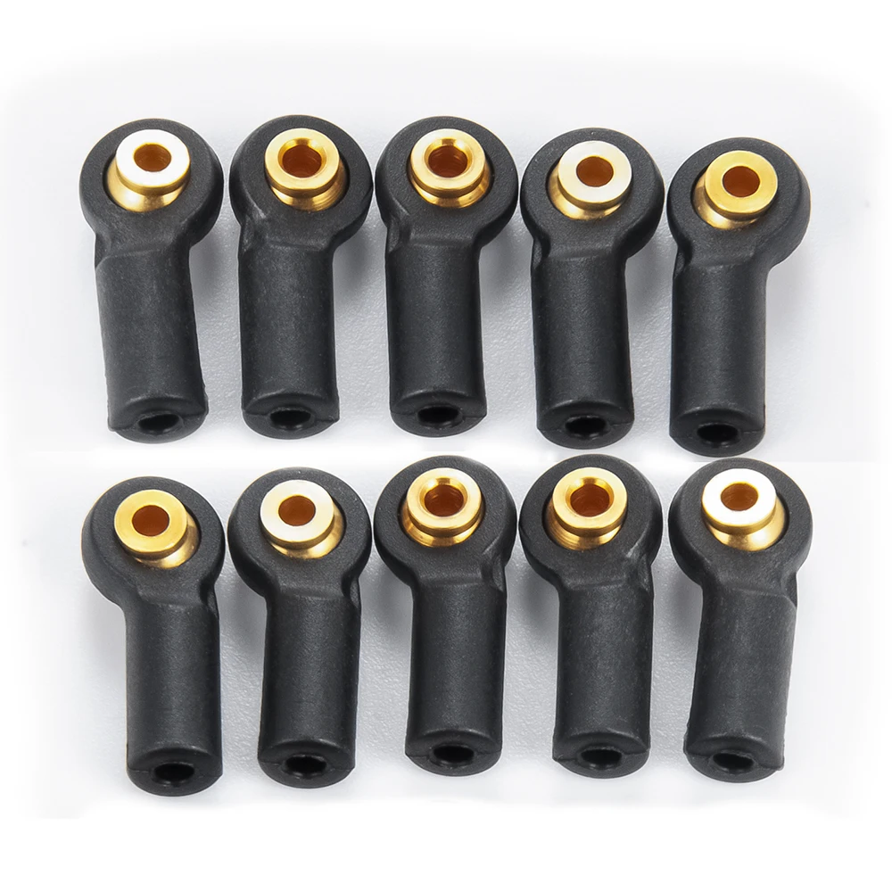 YEAHRUN 10 Pcs/Set Plastic Steering Link Rod Ball Head Joint End for Axial SCX24 1/24 RC Crawler Car Upgrade Parts Accessories