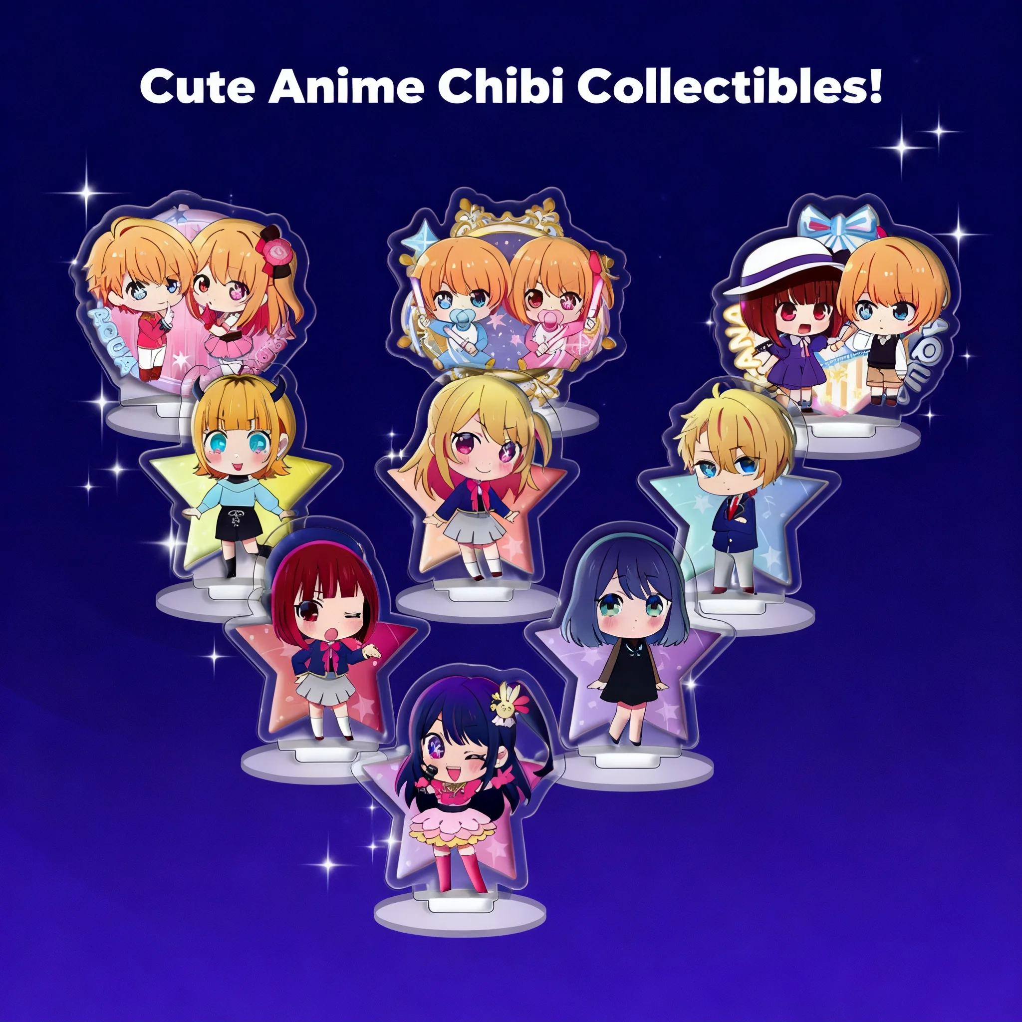 

Anime Goods Acrylic Standee Oshi no Ko Hoshino Ai Hoshino Ruby Nine Piece Set In Stock Merchandise Figure Collection Character