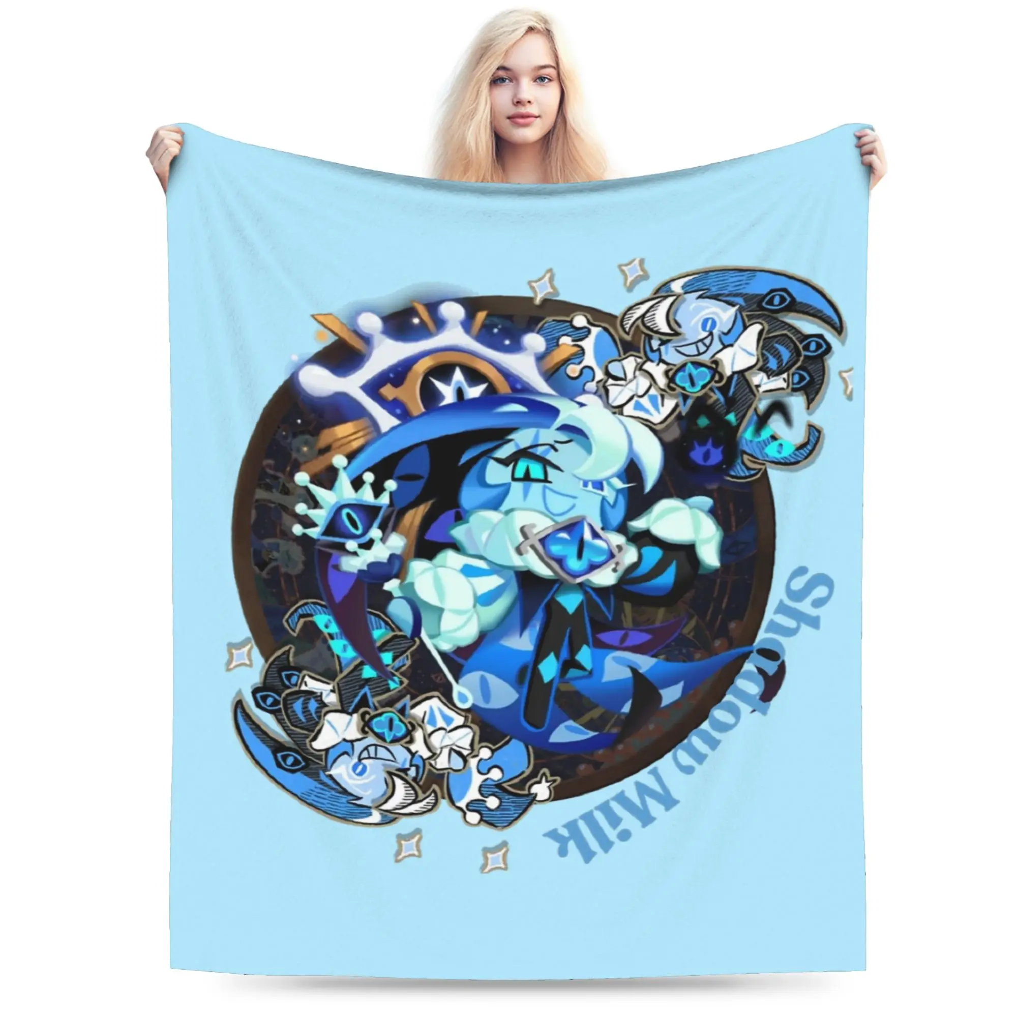 Shadow Milk Cookie Run Kingdom Blankets Flannel  Winter  Breathable Ultra-Soft Throw Blankets for Bedding Car Bedspreads