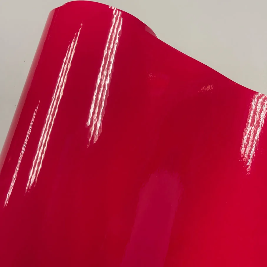 Premium Glossy Fluorescent Pink Car Vinyl Sticker Glossy Fluorescent  Pink Car Wrap Foil Self Adhesive Motorbike Car Sticker