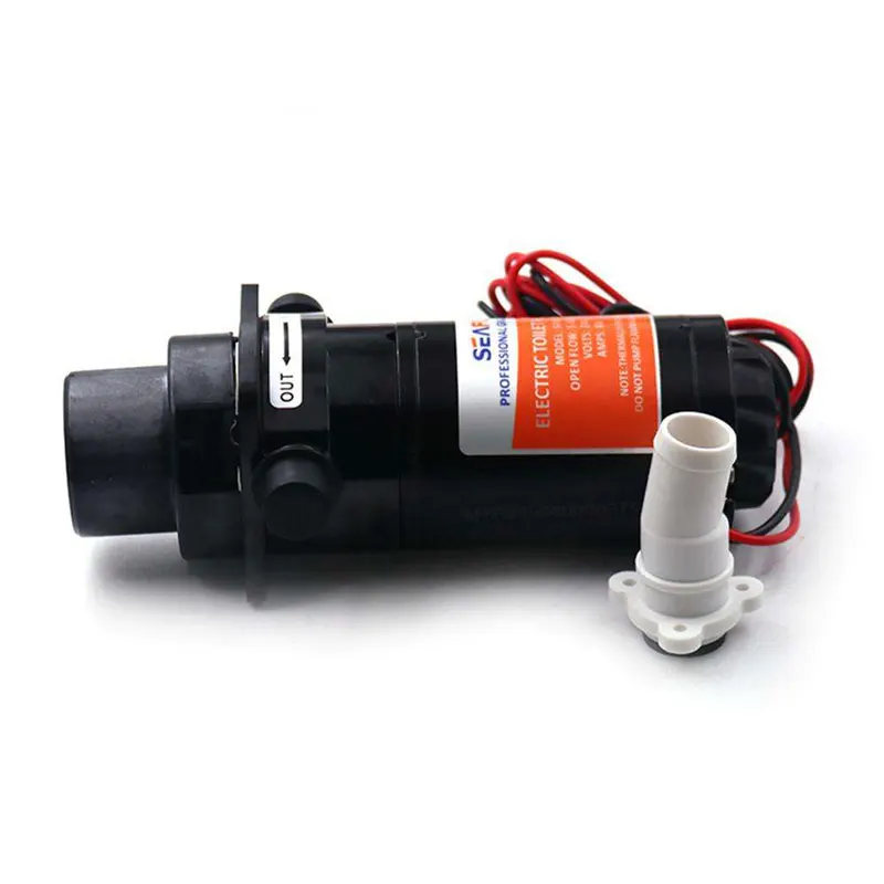 SEAFLO 12V Horizontal Electric Toilet Pump Mashing Sewage Flushing Pump Equipped Flexible Impeller Open Flow 18.9L