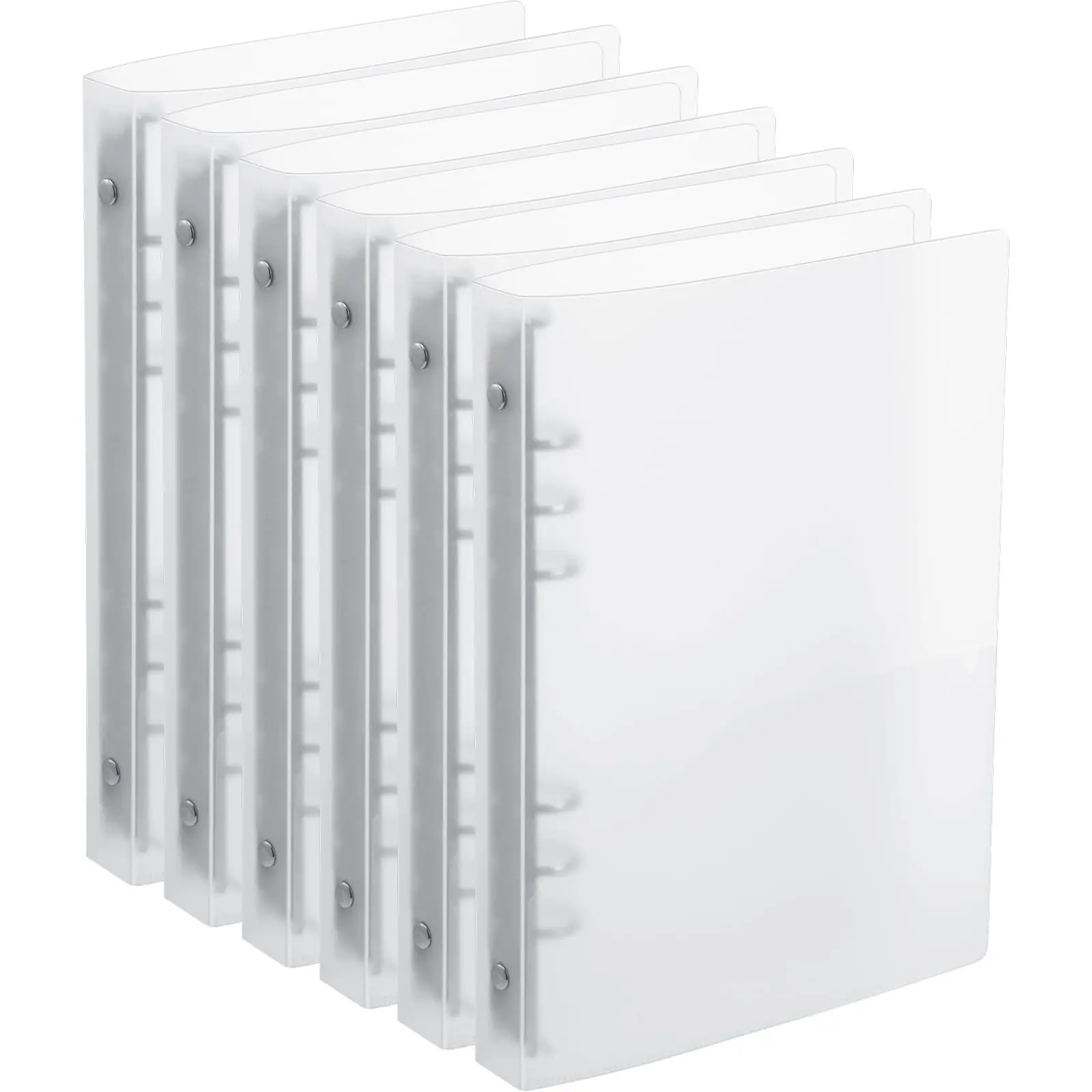 Pasta com anel de capacidade de 175 páginas, pasta organizadora de plástico com fecho para escritório, escola, material doméstico - material PP