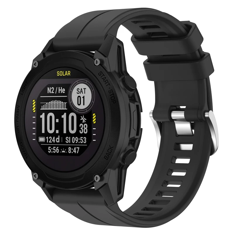 Correa de silicona de 22mm para reloj Garmin Descent G1, pulsera deportiva inteligente con letel solar para Garmin Fenix7 con herramienta
