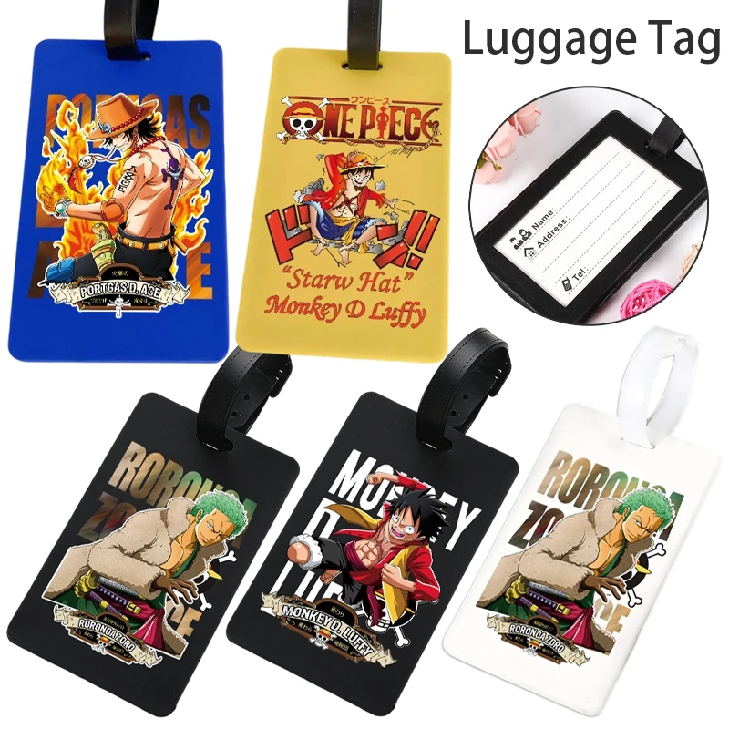 قطعة واحدة علامة الأمتعة حقيبة معرف عنوان اسم حامل الكرتون تحديد التسمية أنيمي الأمتعة العلامة مكافحة خسر إكسسوارات السفر #1