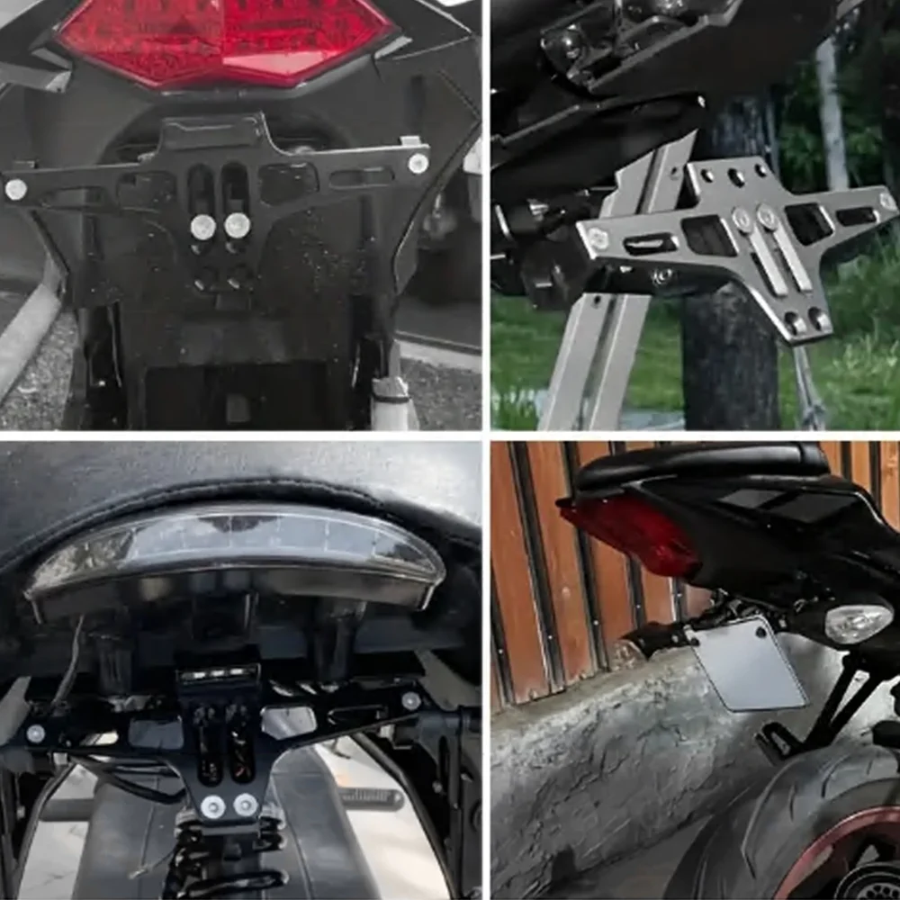 

Motorcycle Rear License Plate Mount Holder Aluminum Alloy Bracket Motorcycle Universal Accessories Motorcycle Modification Parts