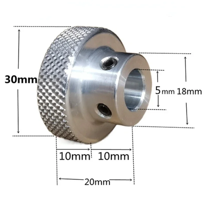 Aluminum Alloy Machine Tool Hand Wheel Plate Knurling Oxidation Handle Valve Embossed Sliding Table Screw Rod round Light Hole