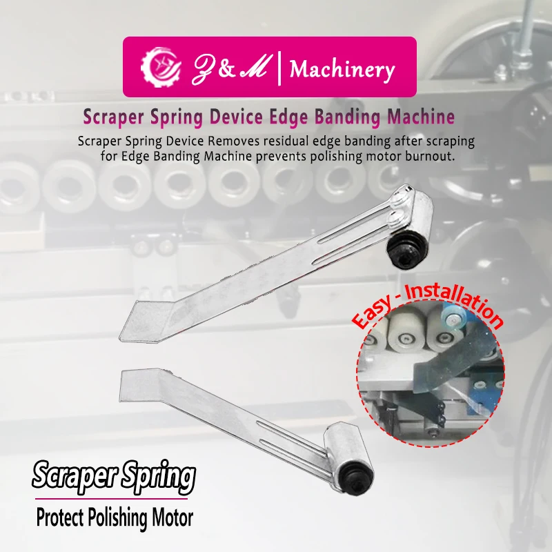 Edge Banding Machine Scraper Spring Device Residual Banding Removal Tool Prevents Polishing Motor Burnout for Woodworking