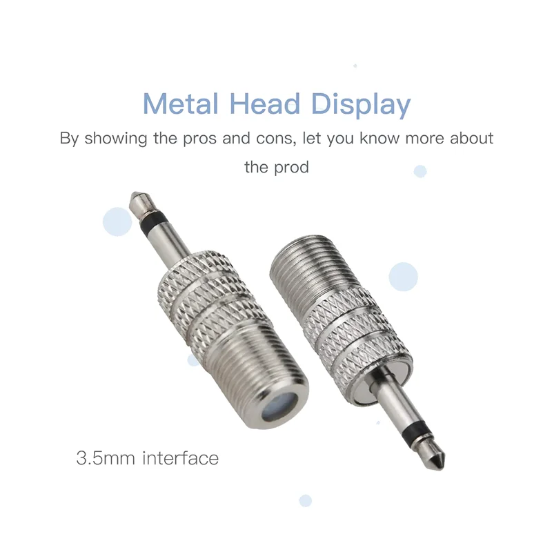 BAAE FM Radio Antenna Replacement Telescopic Screw F Type Male Plug Connector Adapter for AV Stereo Receiver Home Amplifier