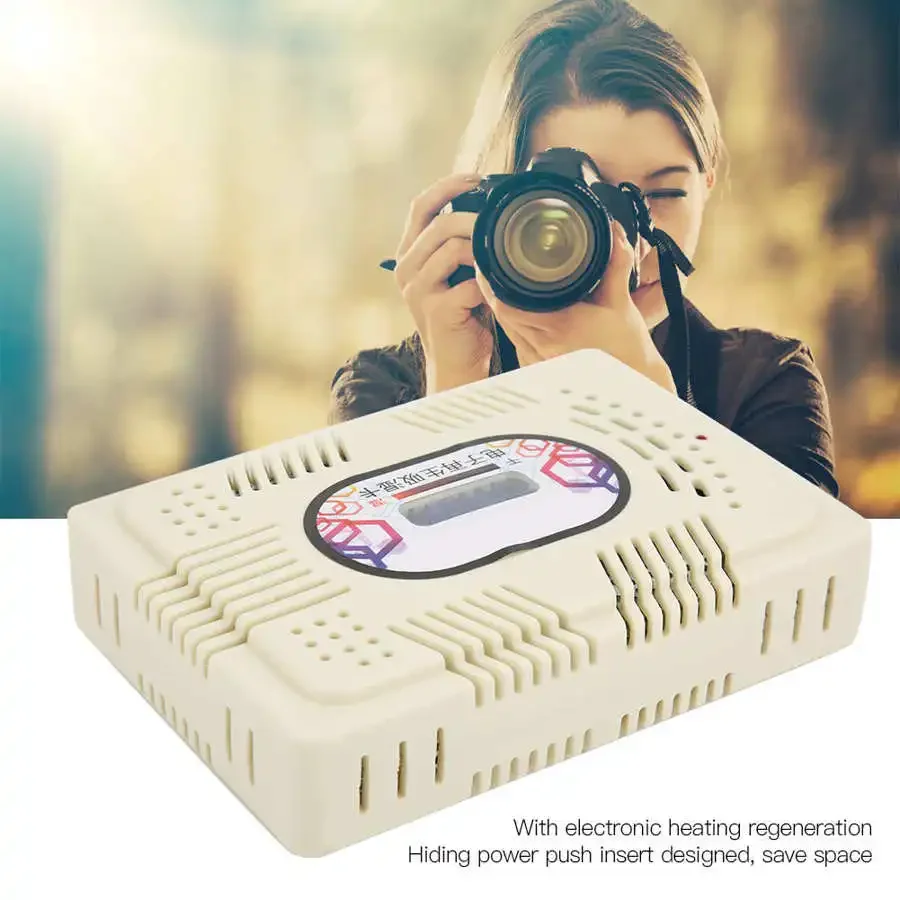 EIRMAI HC-63C Electronic Regeneration Hygroscopic Card Moisture Absorb Humidity Dehumidifier US Plug AC110-240V