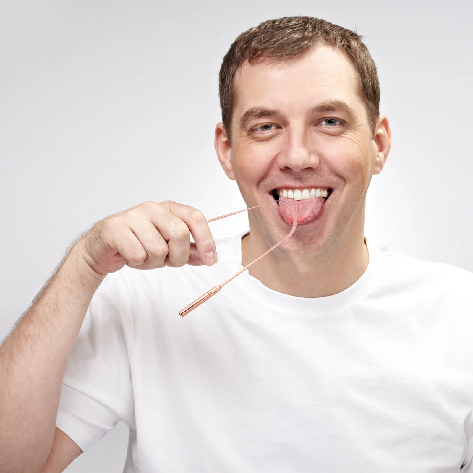 1 قطعة منظف اللسان مادة ممتازة فرشاة الفم نفس منعش إزالة المتبقية سهلة التنظيف مكشطة اللسان فرشاة الفم #5