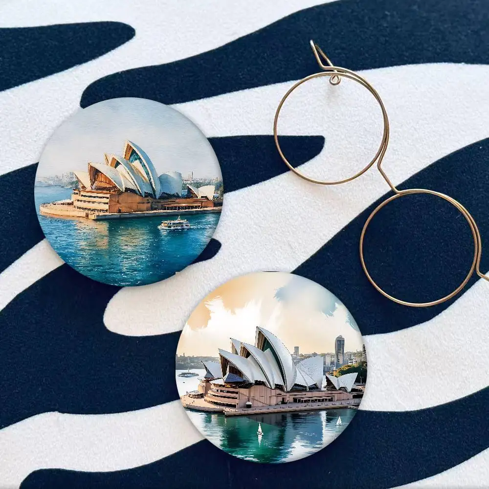 Sydney Opera House Badges Tinplate Soft Button Pin Brooch Metal Badge Custom Jewelry Accessories Hat Bag Lapel