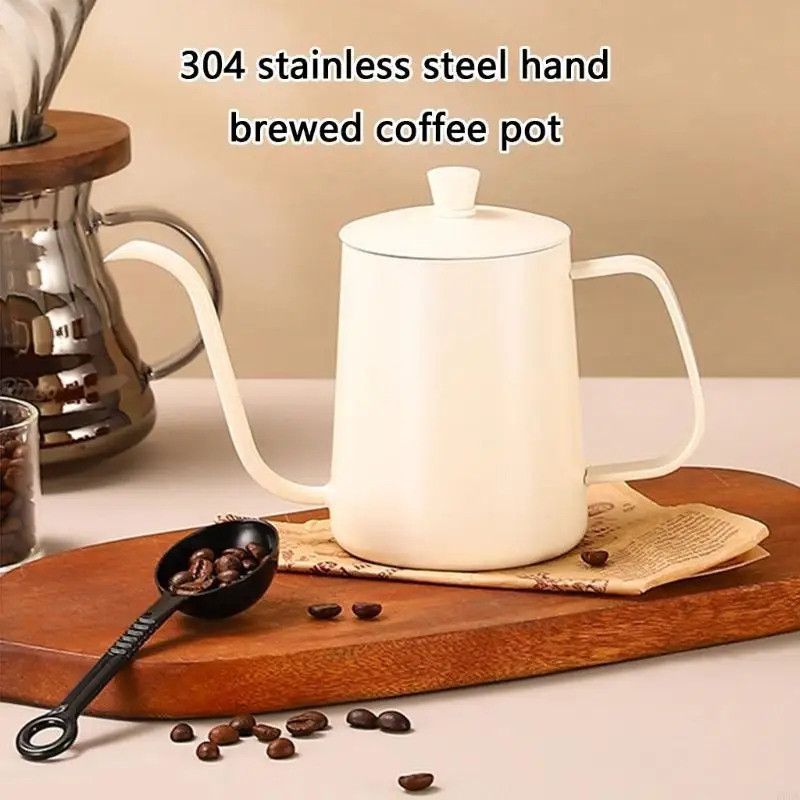 Pot air panas kopi menetes dengan tangan dengan tutup berkemah, aksesoris kopi kopi