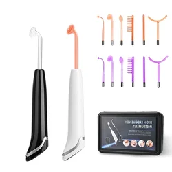 New High Frequency Red/Purple Light Acne Spot Remover Face Massager Facial Skin Care Device SPA Touch Screen Facial Machine
