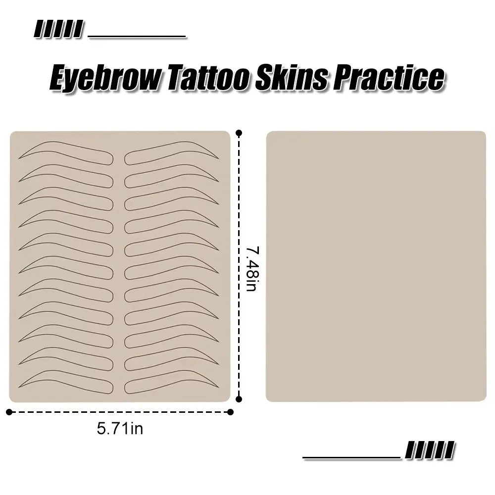 20/10/5/3/1pcs Microblading Tattoo Practice Skin Eyebrow Tattoo Skin Tattoo Training Skin for Permanent Makeup Tool Accessories