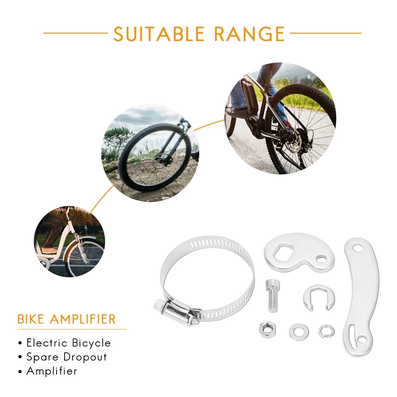 Electric Bicycle Spare Dropout Amplifier Easy Install Accessory Front Rear Replace Electric E Bike Torque Arm Dropout Amplifier