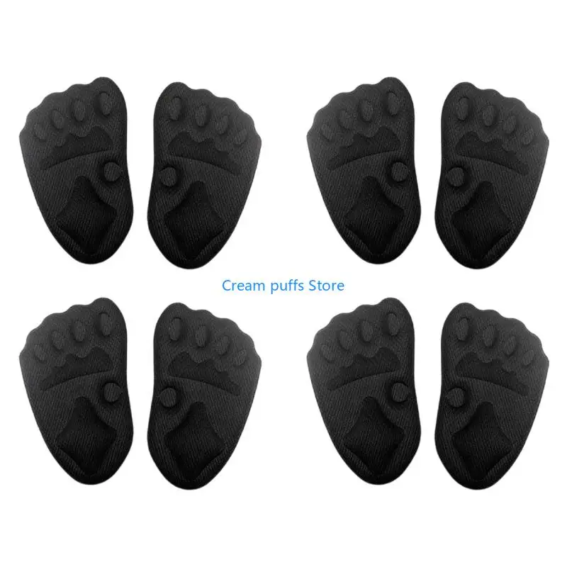 50LE 4Pairs High Heel Insert Shock Absorption Anti Blister Foam Forefoot Cushion Adhesive Insoles for Sandals Wedding Shoe