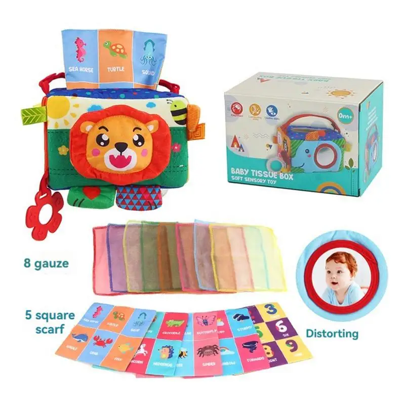 Toddler Tissue Box Toy Toddler Tissue Learning Sensory Box Toy sviluppo sensoriale giocattoli per l'apprendimento del bambino per bambini bambini