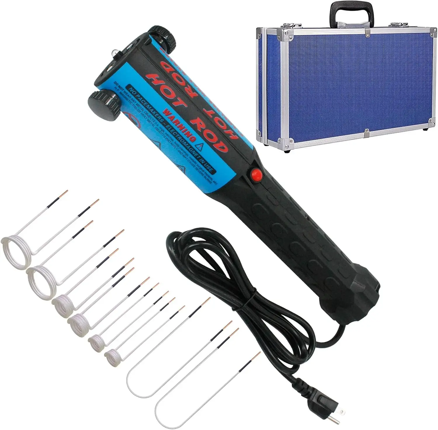 1200W 110V Hand Held Induction Bolt Removal Tool with 8 Coils and Portable Toolbox