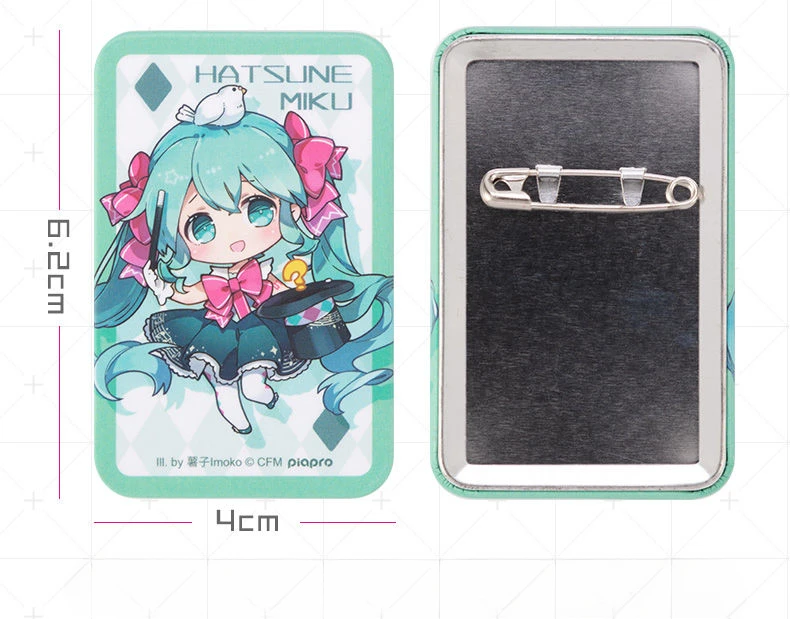 Hatsune Miku anime two-dimensional badge blind box creative personality bar tinplate millet surprise gift box jewelry wholesale