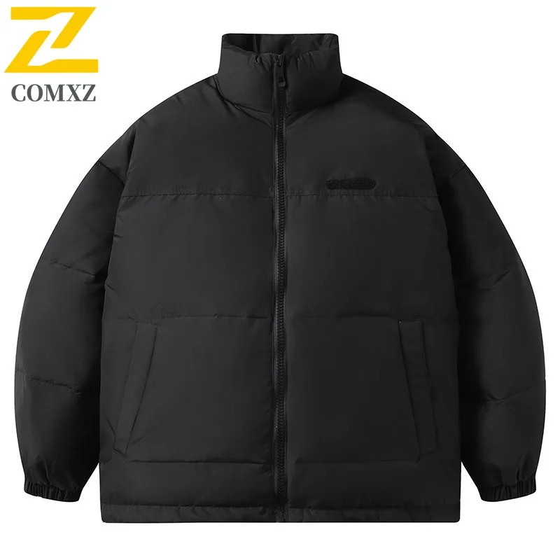 COMXZ Man Down Jacket Luxury Stand Collar Outdoor Adventure Windproof Coat Fashion Hiking Cold Protection Warm Winter Jackets