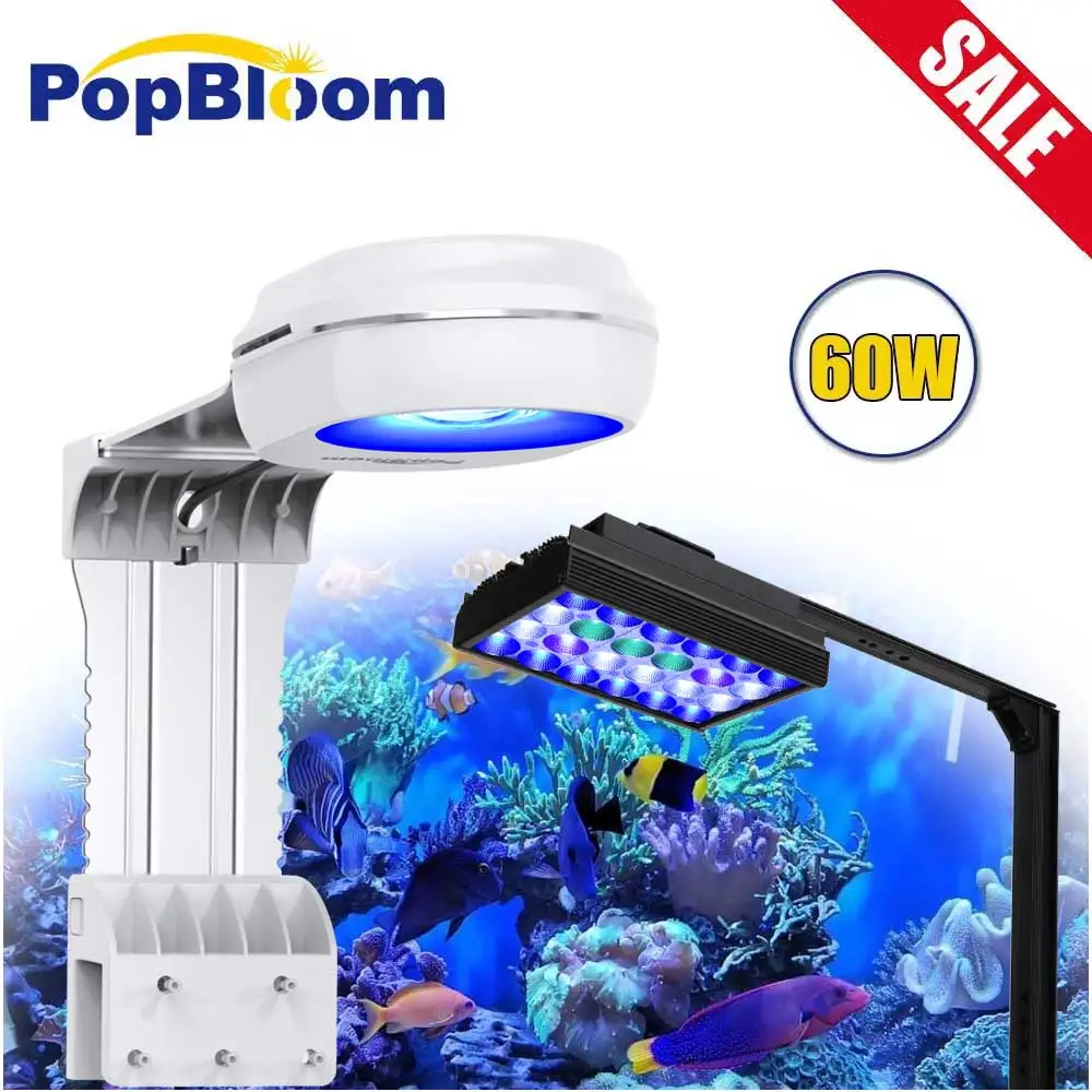 

PopBloom Marine Aquarium light, Professional Saltwater Aquarium LED Lamp for Reef Coral SPS/LPS Fish Tank LED, Led for Aquarium