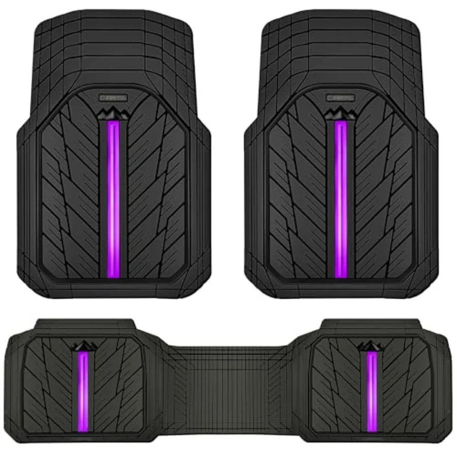 

Rubber Floor Mats for Cars, Car Mats Full Sets DeepDish, Universal S~L Size Trim-to Fit Automotive Floor Mat for Truck Van SUV,