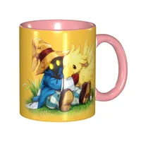 Chocobo & Vivi Final Fantasy Mug Funny Ceramic Coffee Cups Tea Mugs Milk Cup Drinkware Gifts for Friends