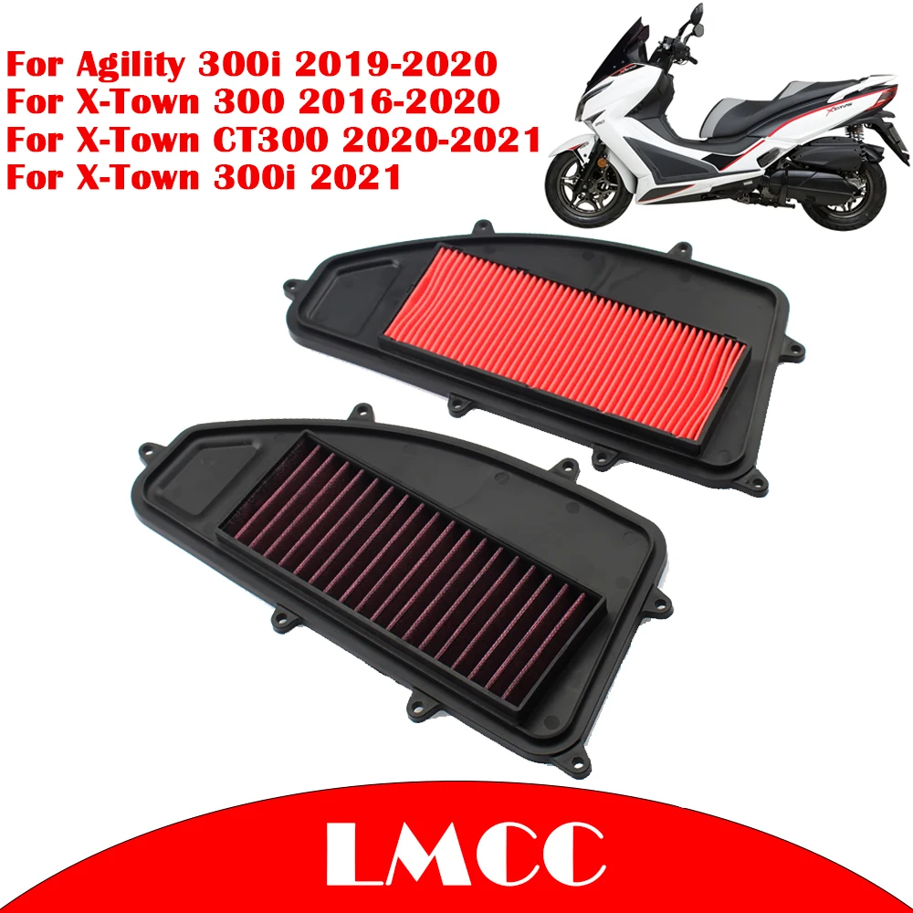 Motorcycle Engine Air Filter Cleaner 300cc Air Intake Filter Element For KYMCO Agility 300i X-Town 300 CT300 ABS 2016-2020