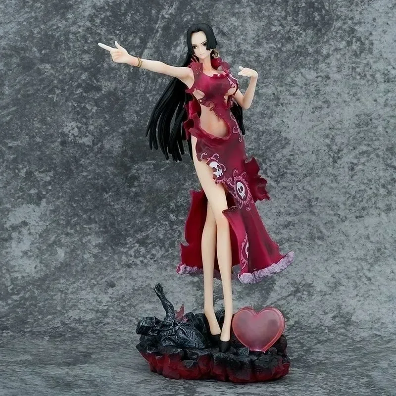 Figurine d'Action en PVC de Boa Hancock de 30cm, Personnage de Dessin Animé One Piece, avec Statue de Lumière LED, Modèle Hentai Non fur sable, Nouveauté