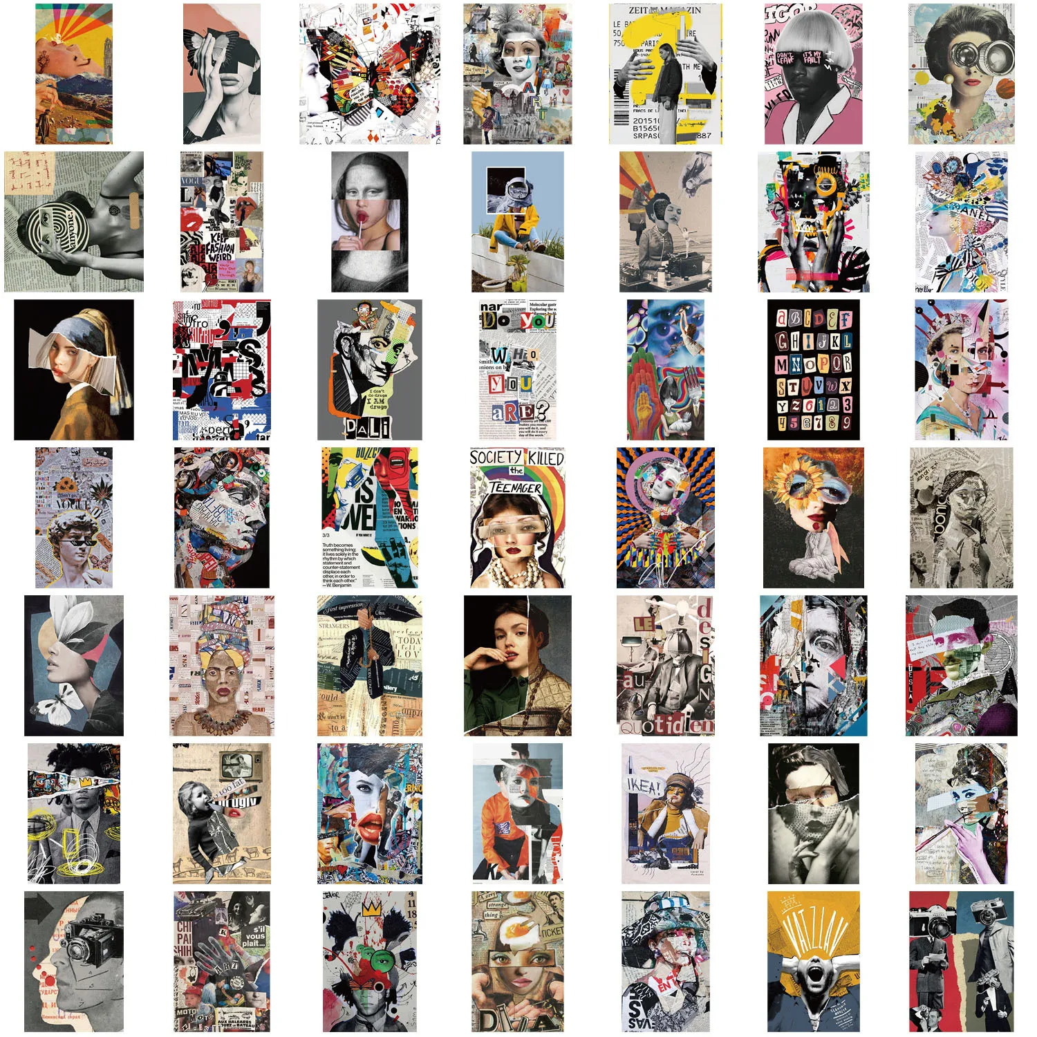 50pcs Cover of Modern Art Magazine Cartoon Graffiti Stickers telefono chitarra Laptop Notebook valigia bottiglie d'acqua impermeabile Stic