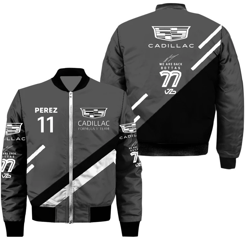 New Cadillac thickened jacket men's autumn and winter motorcycle jacket men's autumn and winter cotton stand-up collar jacket