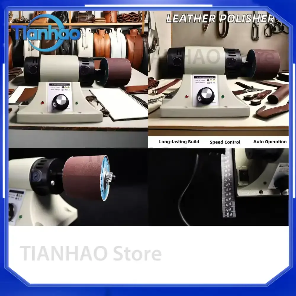 Automatic Leather Burnishing Polishing Machine 0-8000R for 220V with Core Motor Component
