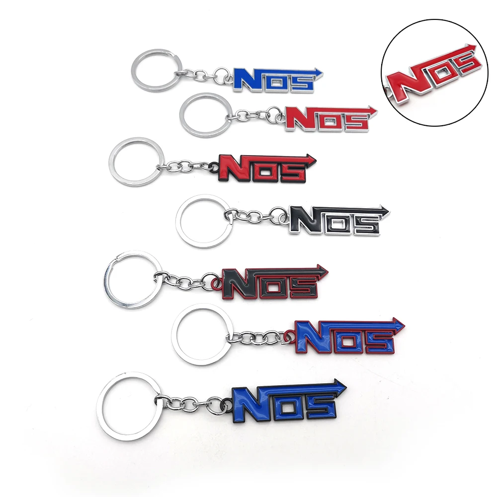 

NOS keychain Tuning Keychain Car Modification Keychain Key Ring Key Chain Keychain Zinc Alloy Metal Key Ring For JDM Racing Fans