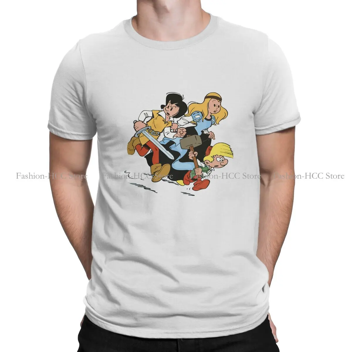 princess Fashion TShirts Gaston Male GraphicTops T Shirt Round Neck